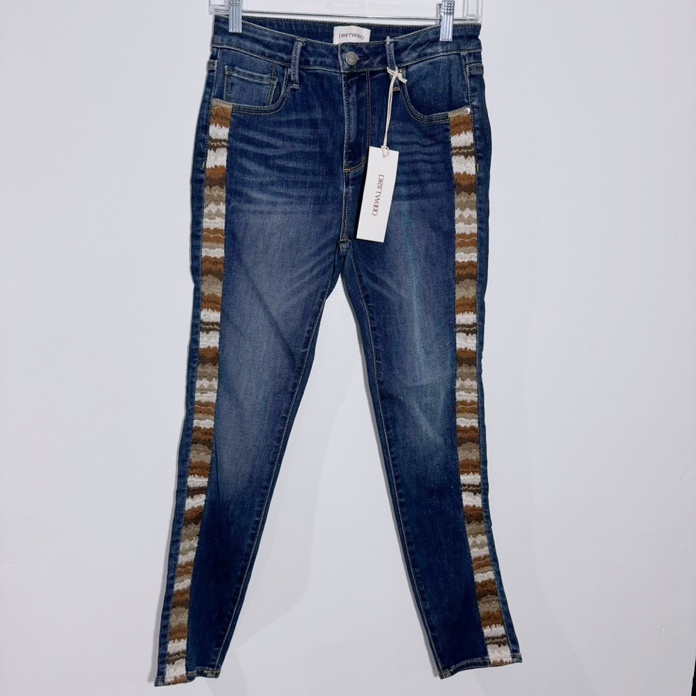 NWT Driftwood x Free People Jackie High Rise Skinny Woodlawn‎  26 x 28 Western - Picture 2 of 11